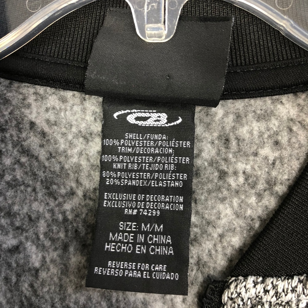 CB Men's Varsity Jacket Black & Gray Zip Up HK - Picture 4 of 8